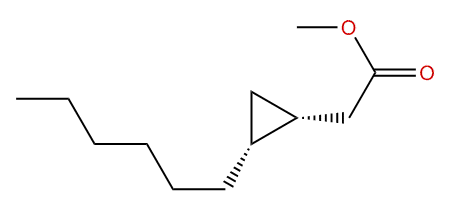 Methyl 2-((1R,2R)-2-hexylcyclopropyl)-acetate
